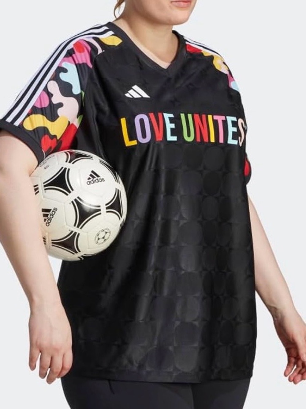 Adidas x Rich Mnisi Love Unites Pride Soccer Jersey 2XL Slim Fit Black Multi - Picture 3 of 8